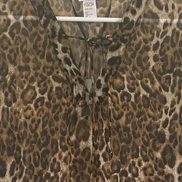 ANIMAL PRINT SWIMSUIT COVER UP NWOT - Picture 4 of 6